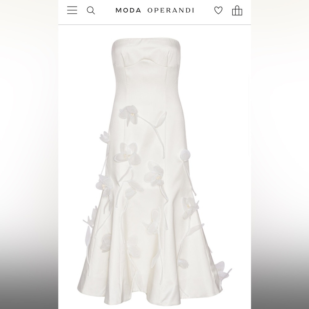 ROTATE Strapless Crepe Midi Dress size 4